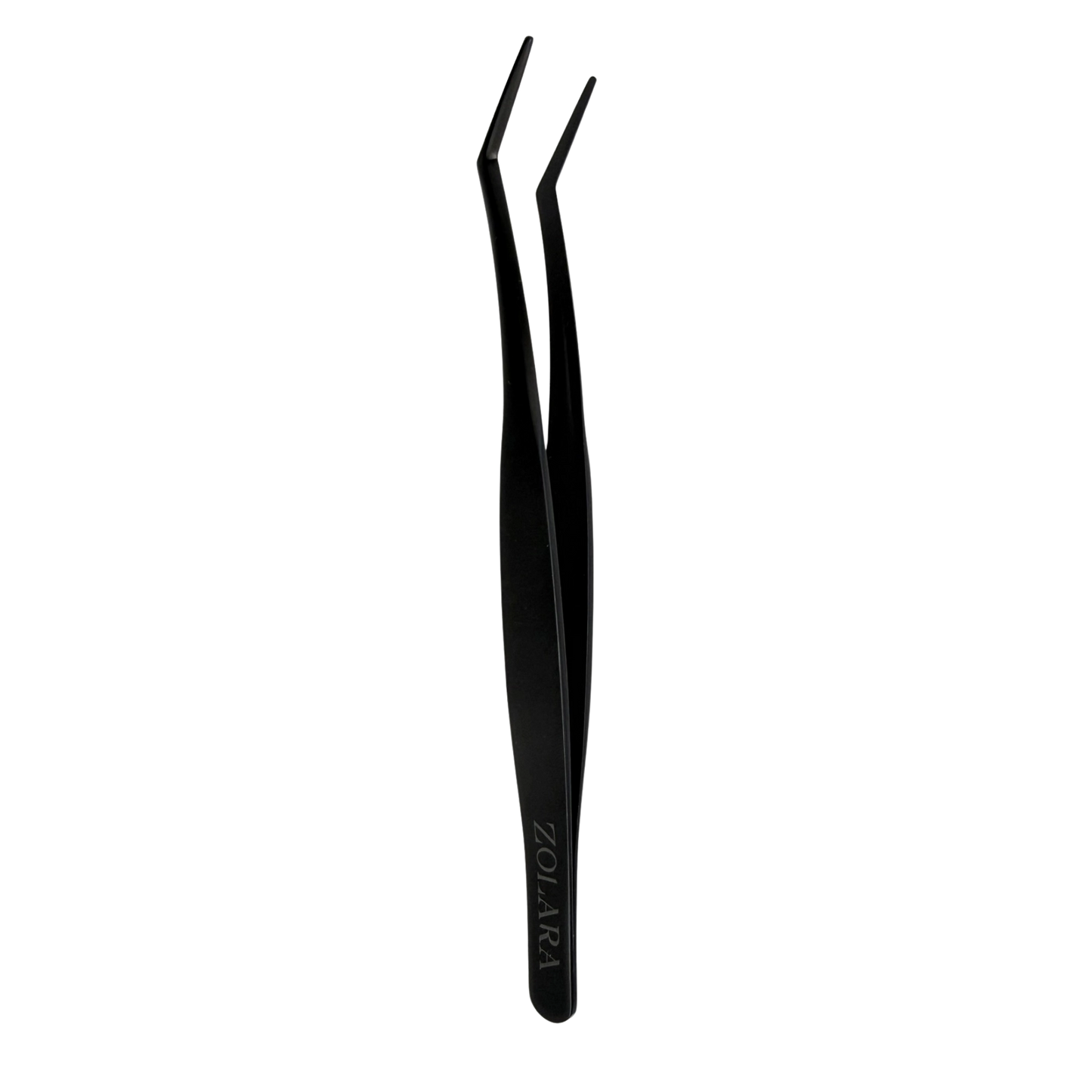 Black non-sticky lash tweezers for pre-glued lashes
