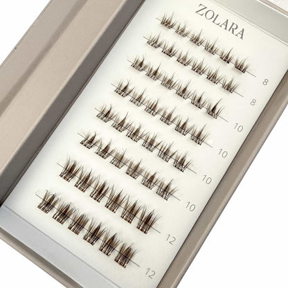 BARE cluster lashes packaging by Zolara Beauty