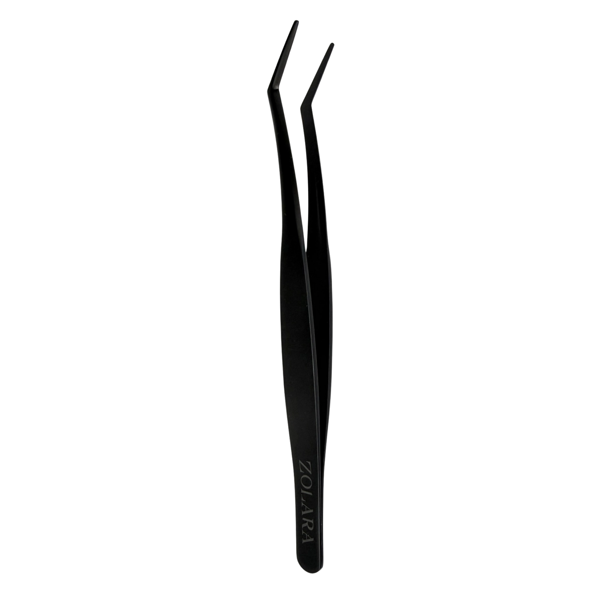 Black non-sticky lash tweezers for pre-glued lashes