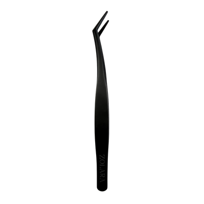 Black non-sticky lash tweezers for press-on lashes