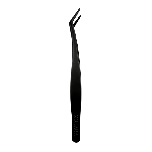 Black non-sticky lash tweezers for press-on lashes